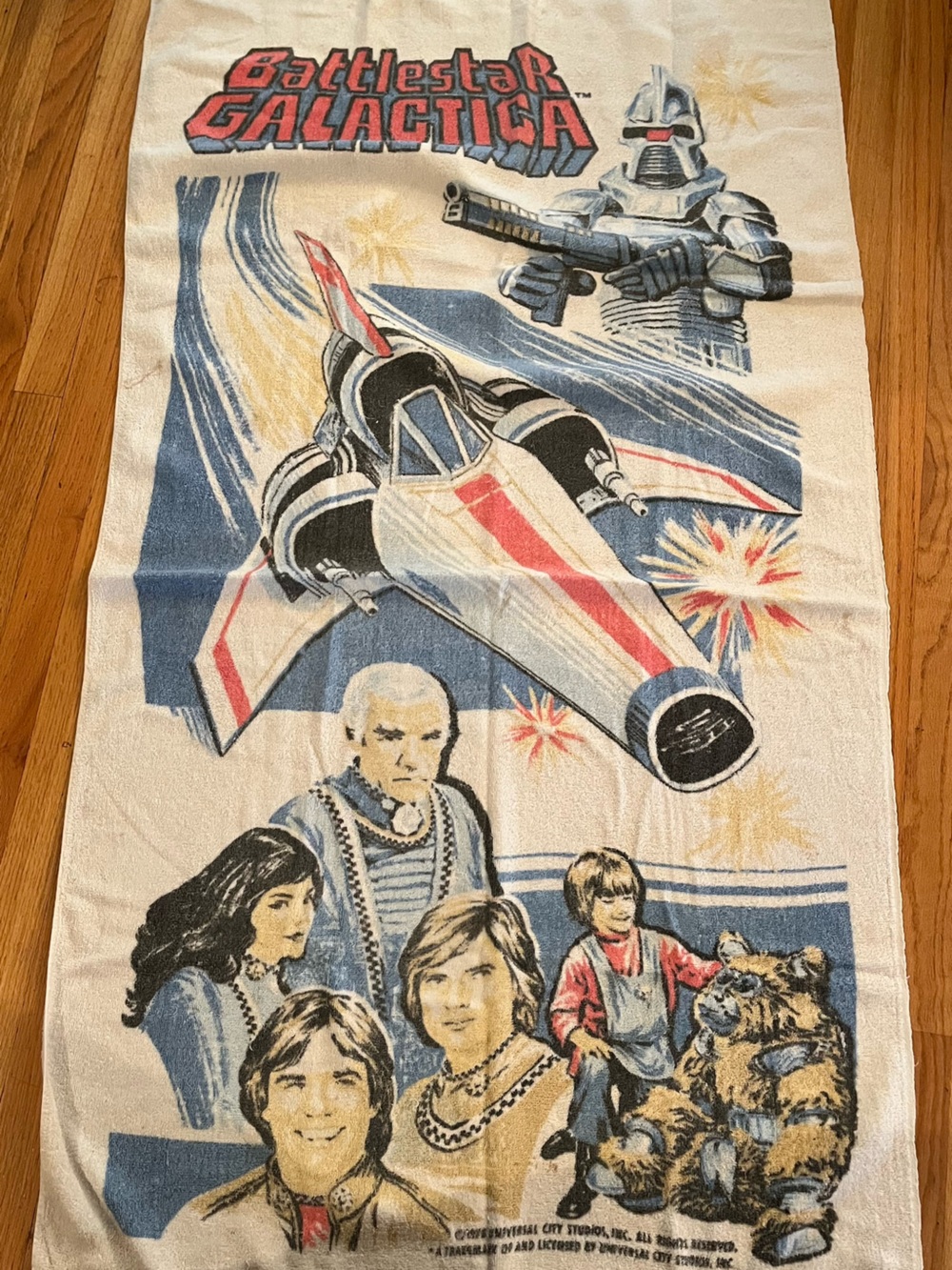 Vintage 1970s Battlestar Galactica towel collectible